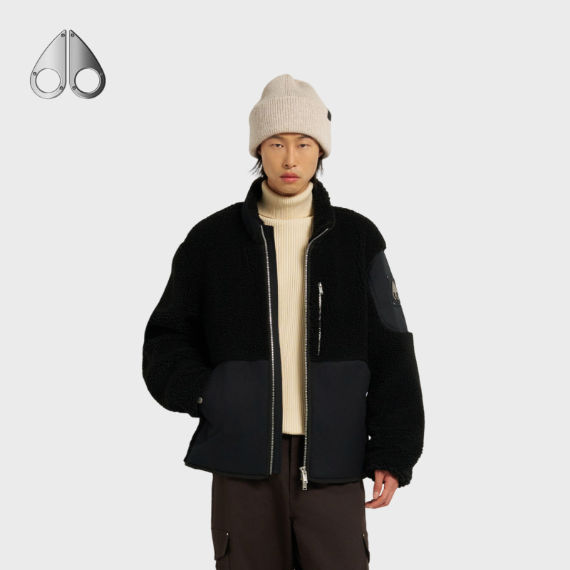 【秋冬新品】MOOSE KNUCKLES 男士拼色立领休闲夹克外套M35MS601