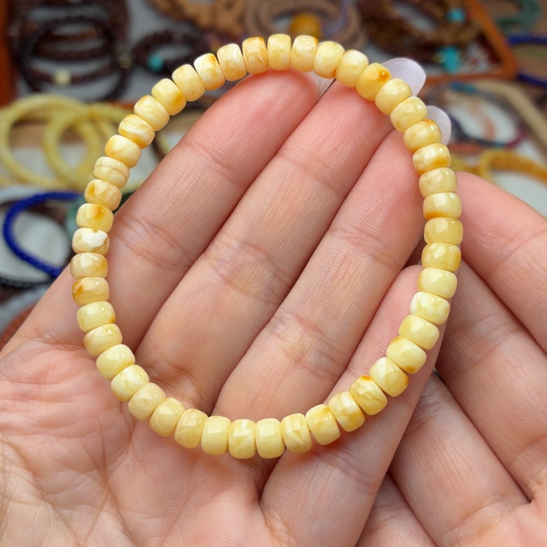 蜜蜡未镶嵌手串6mm