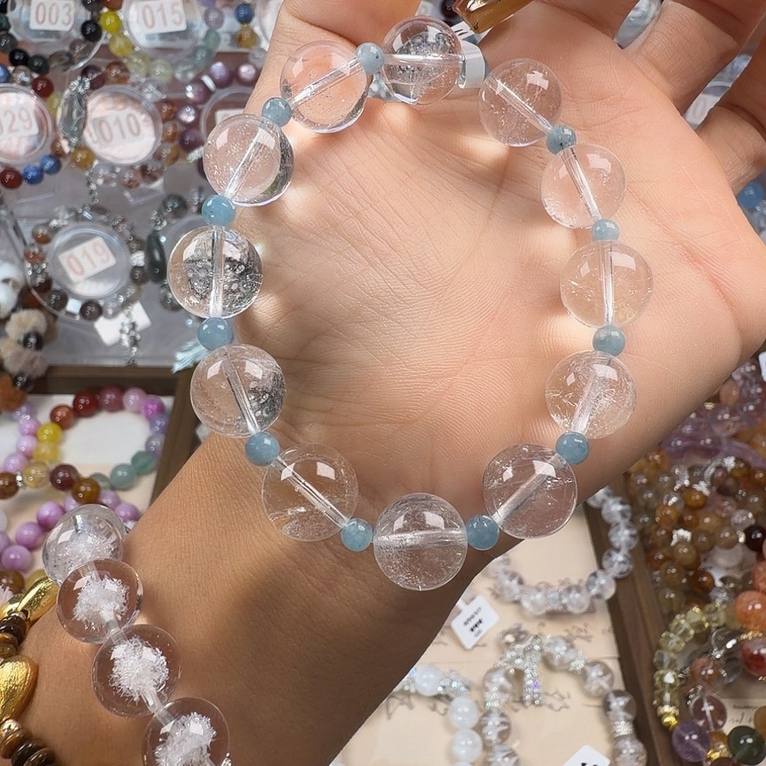 合金手链水晶白水➕海蓝