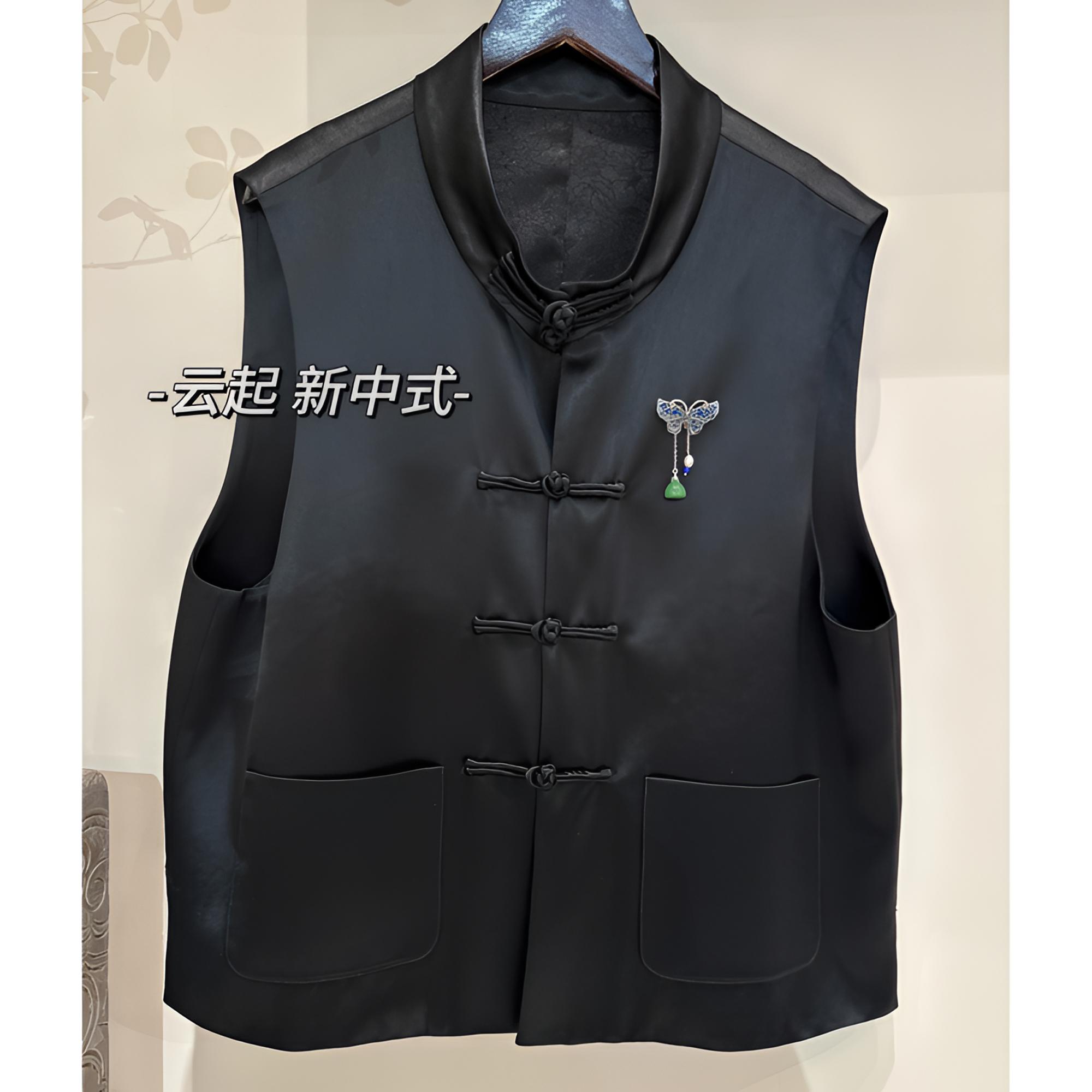 梵境【石墨】新中式醋酸马甲1029