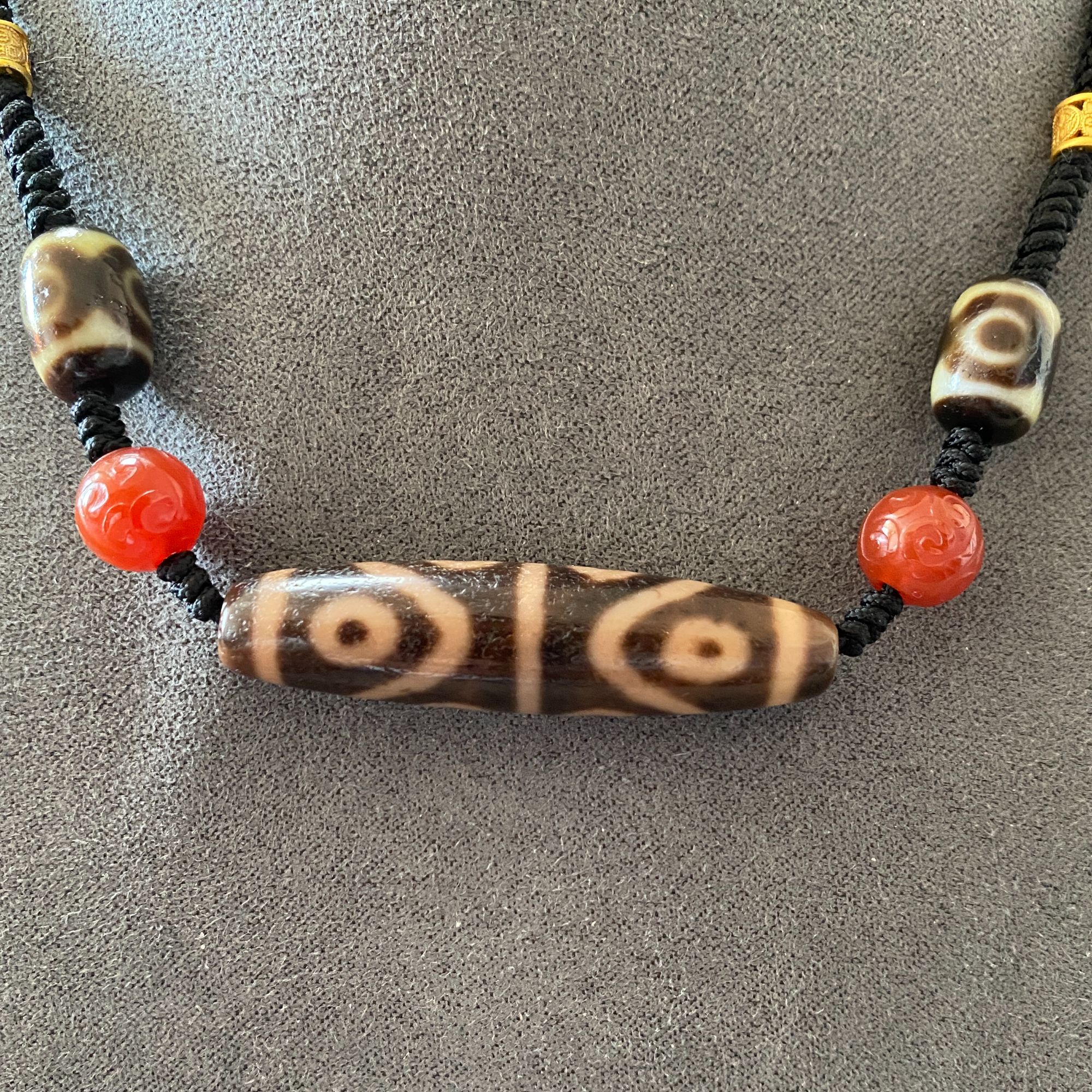 【一品臻宝】藏区回流老珠八眼设计款玛瑙古珠男女同款