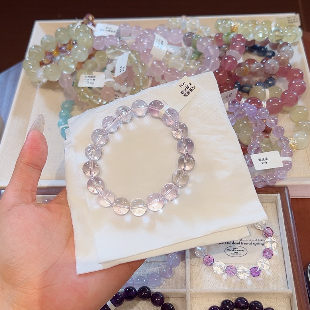 水晶手链未镶嵌午**饼48小时鉴赏