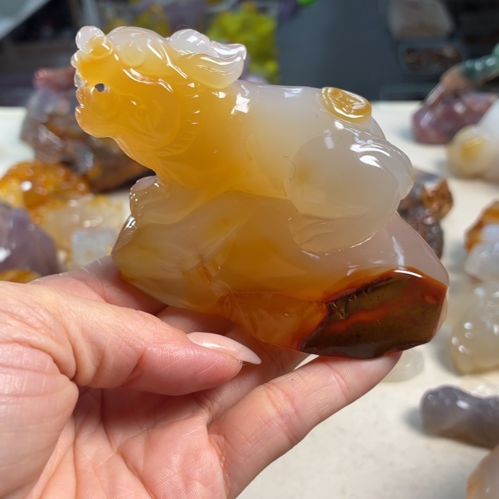 玛瑙/玉髓未镶嵌吊坠(不含链)