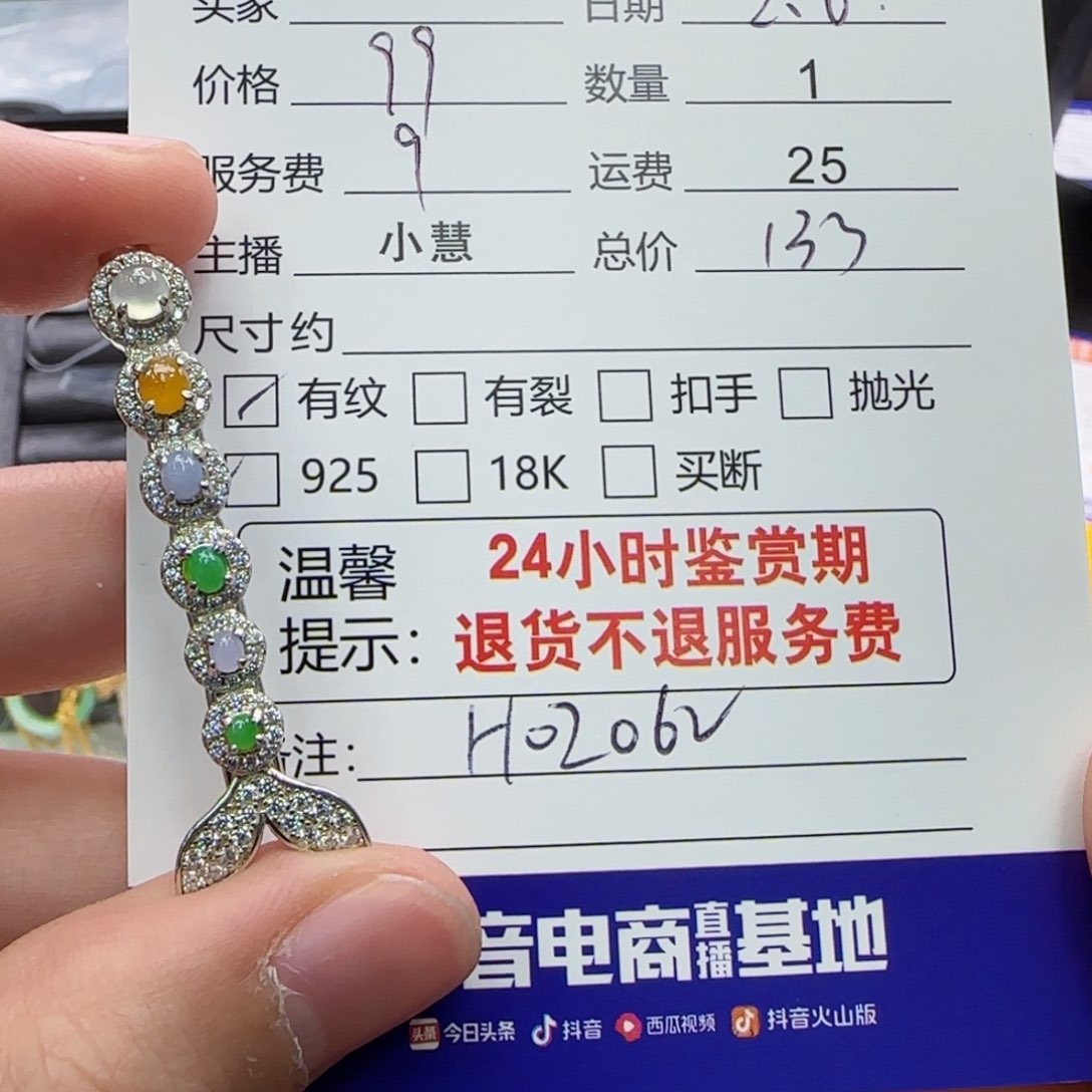 翡翠颈饰银S925镶嵌翡翠