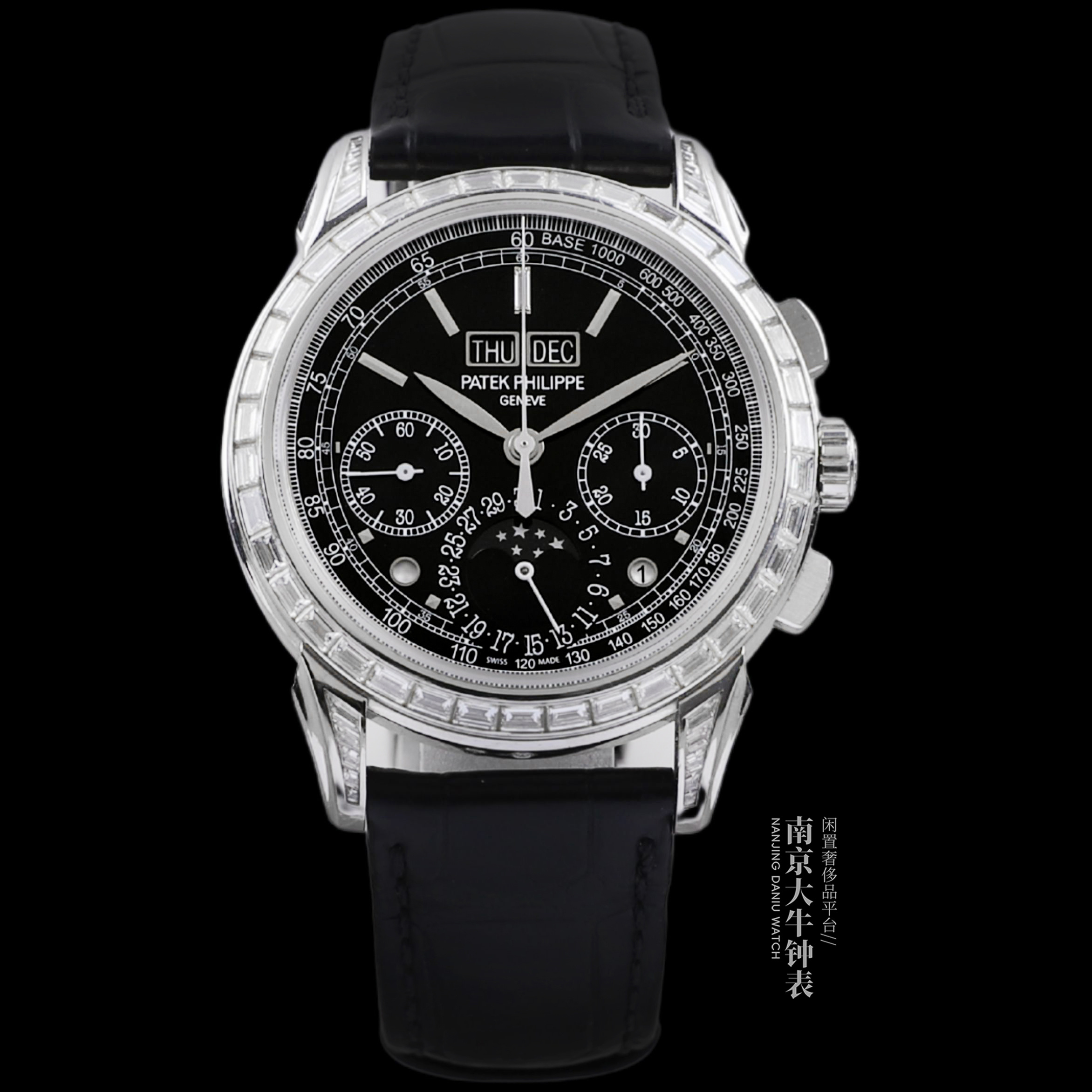 95新 Patek Philippe/百达翡丽 铂金原镶T方钻5271P手动机械41mm