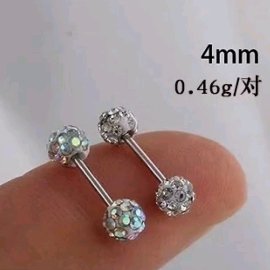 足银耳饰 星星/日月/云朵/宇宙银色女耳钉气质耳棒超闪简约