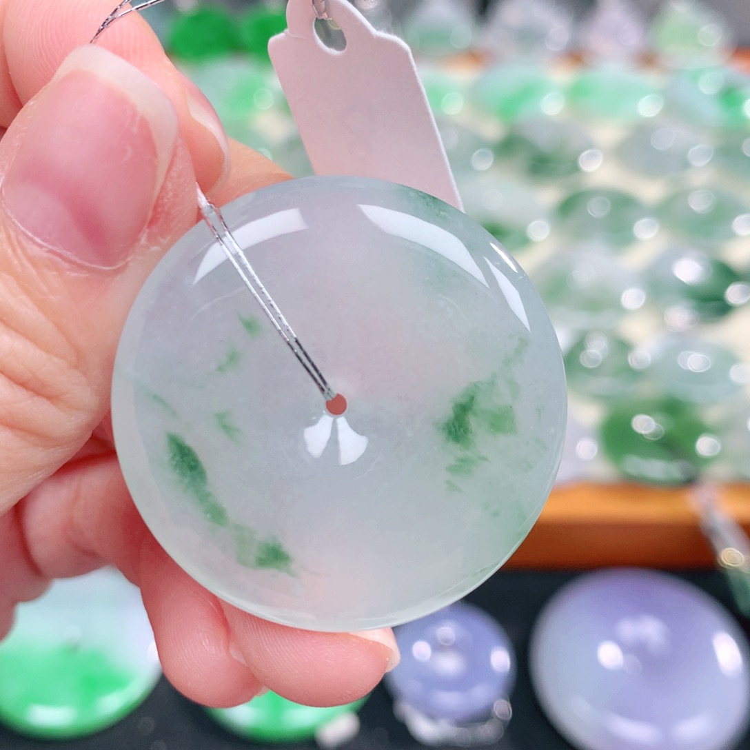 颈饰未镶嵌翡翠天然缅甸翡翠a货35.5-6.0