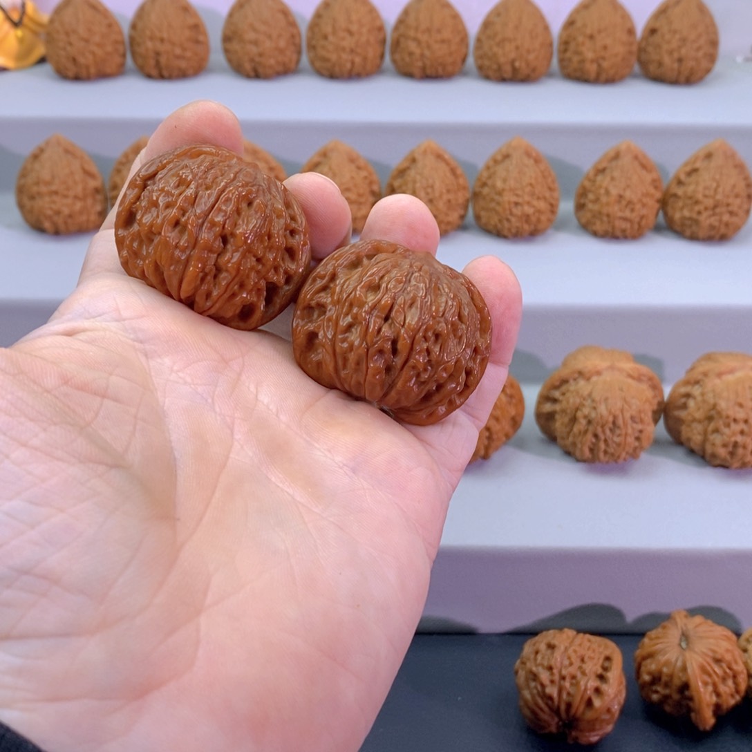 文玩核桃把件一*?41全品山地正磨