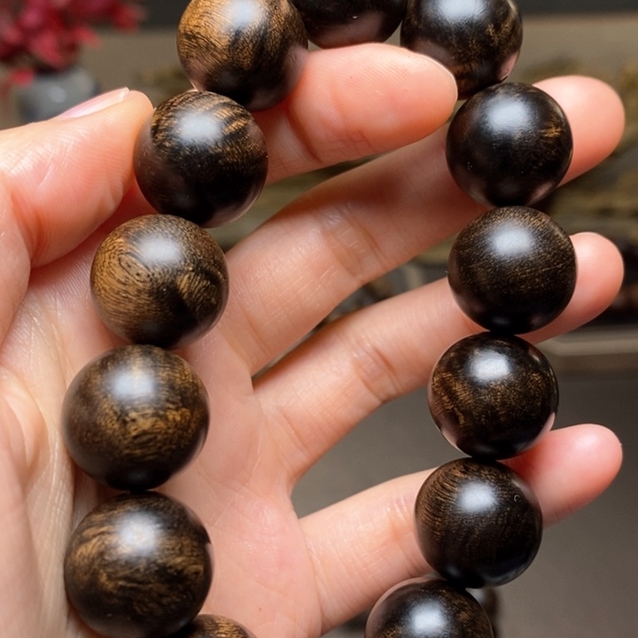 沉香手串越南芽庄黄棋瘤疤1.6