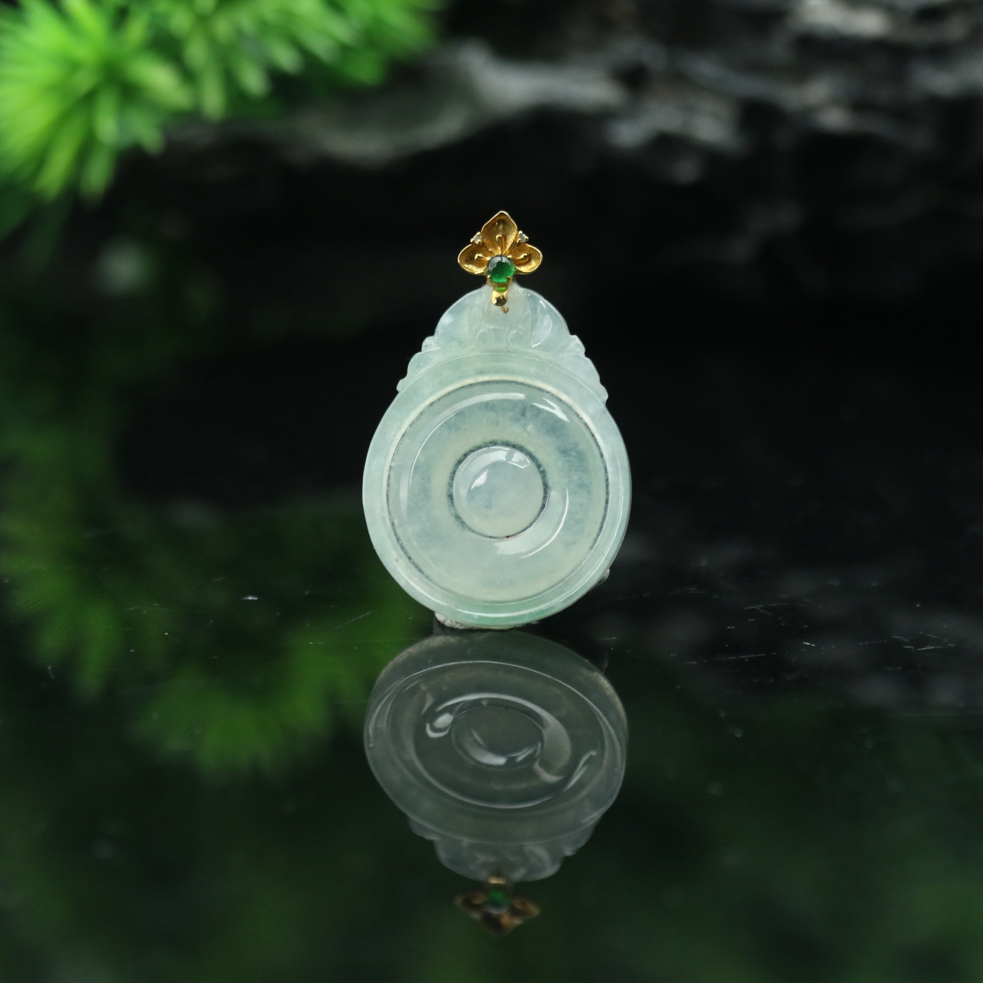 41天然缅甸翡翠A货18k冰吊坠/700930/上海嘉禾拍卖