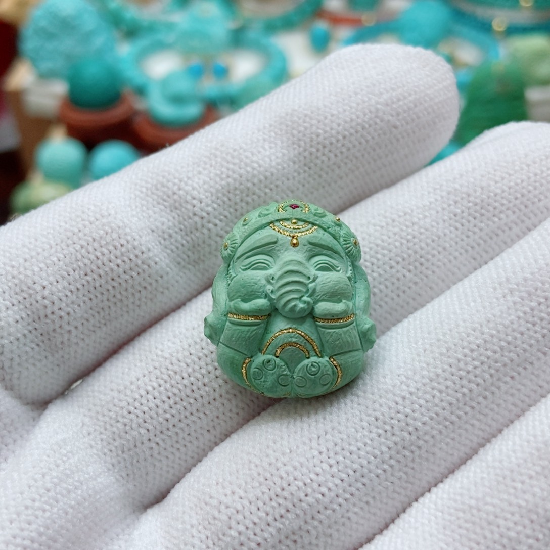 绿松石未镶嵌象神