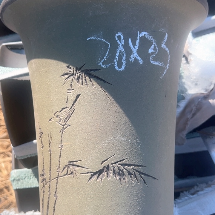 红陶紫砂兰花盆微瑕