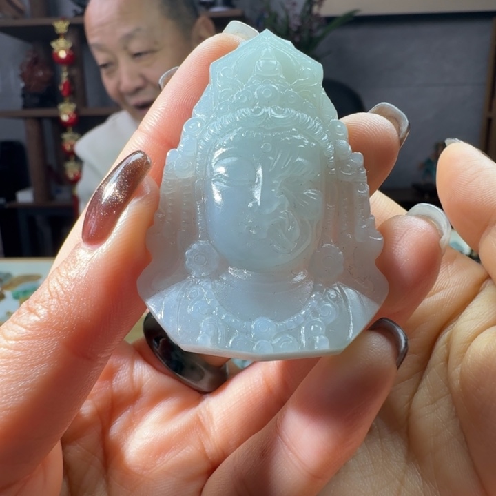 定制翡翠未镶嵌佛魔