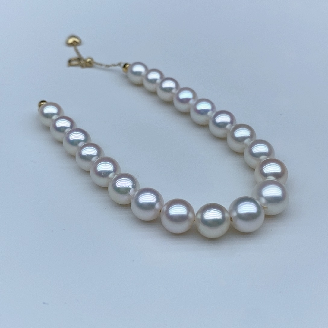 海水珍珠手镯18K金镶嵌