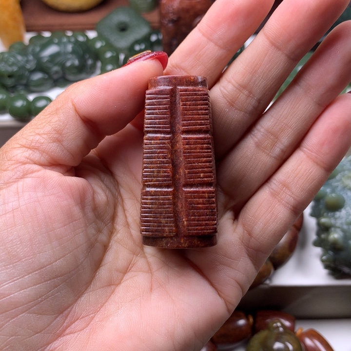 岫岩河磨玉（透闪石质玉）把件未镶嵌一****一