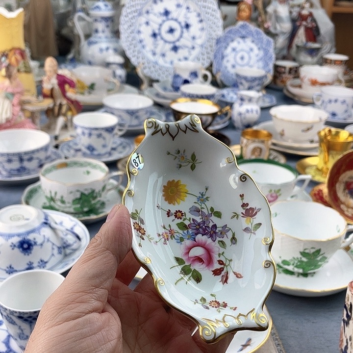 中古欧瓷瓷器小房子