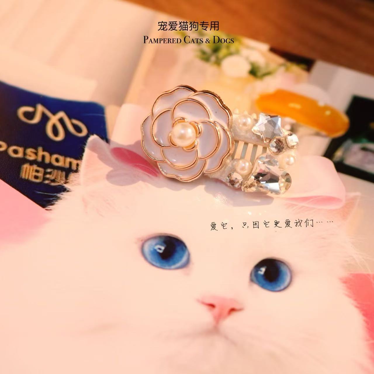 宠物猫狗专用发夹狂甩不掉小香风A151