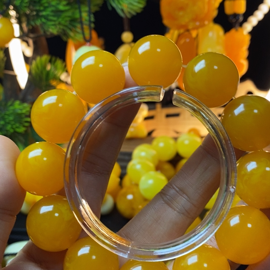 高***J无非金属全品无暇20老密飘花精品手串