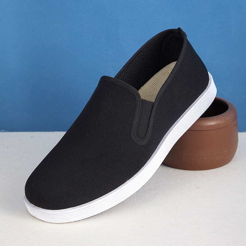 批发老北京布鞋男平底单鞋透气防滑布鞋男士休闲黑布鞋工作鞋代发