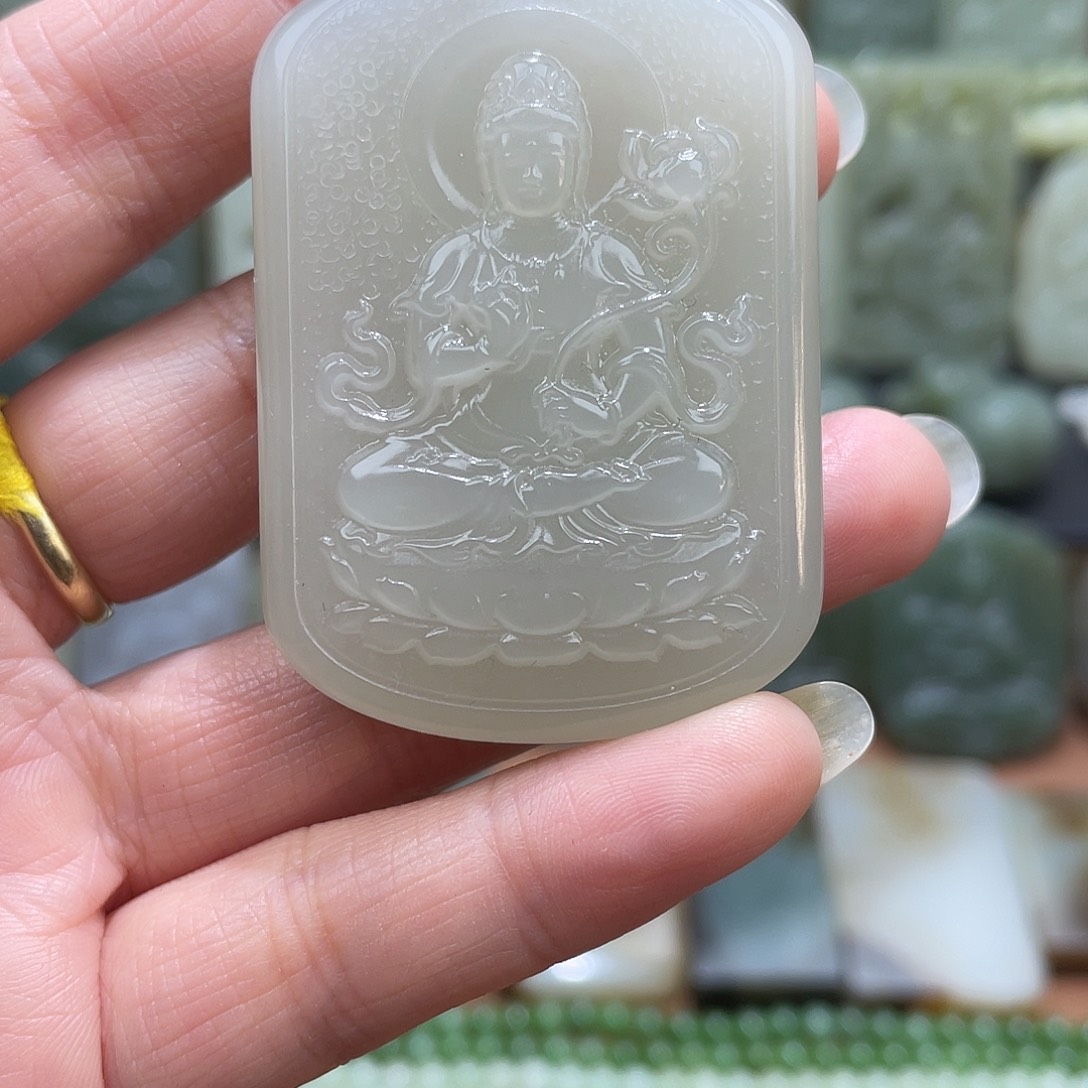 和田玉未镶嵌吊坠(不含链)