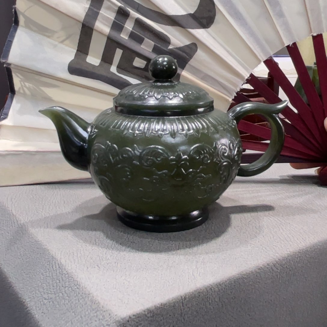 未镶嵌和田玉摆件和田玉茶壶未镶嵌