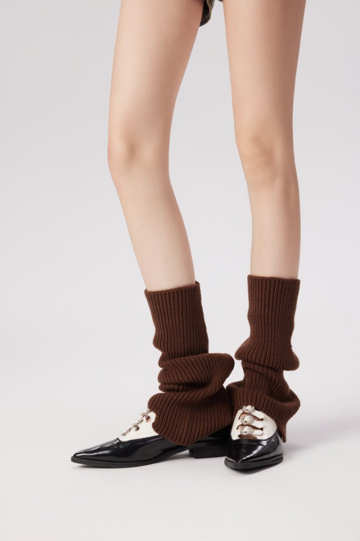 新款开叉腿套女袜秋冬堆堆袜套韩版针织百搭显瘦脚套