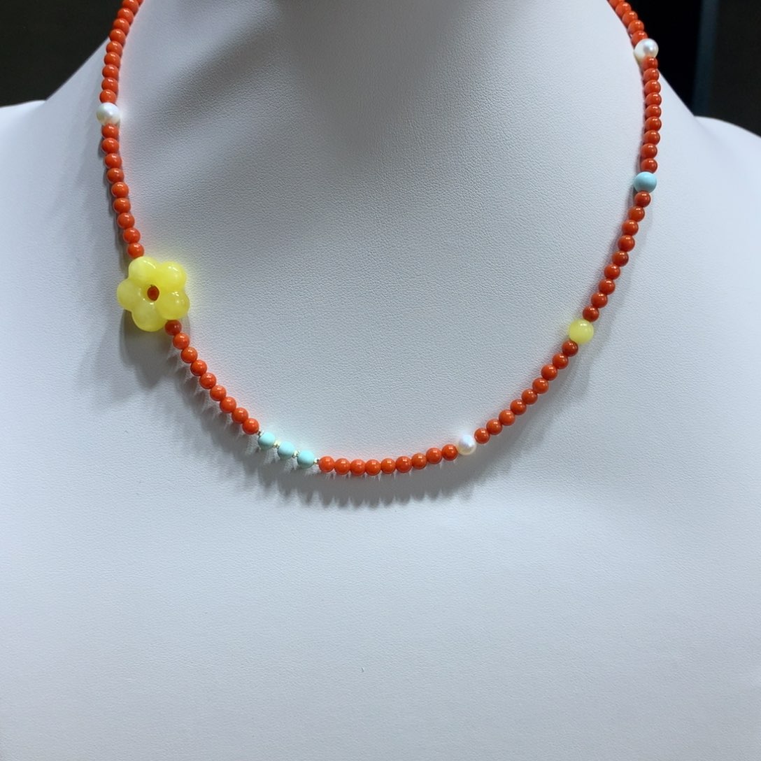 南红玛瑙颈饰未镶嵌3.9m m