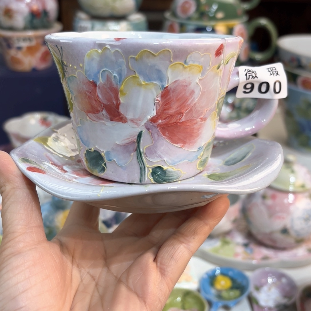 景德镇手绘高温釉下彩陶瓷茶具