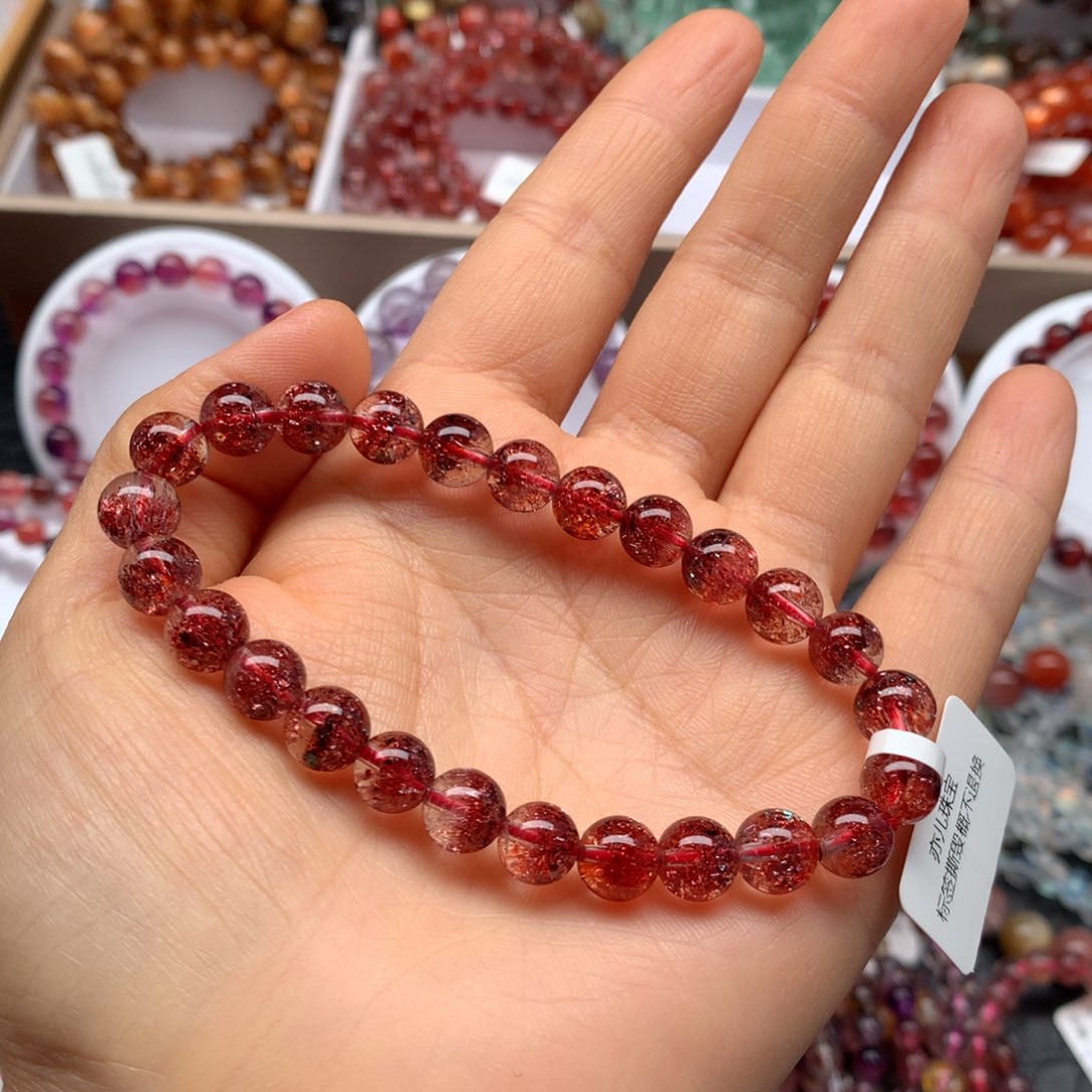 水晶手链未镶嵌陈****律金草莓S7.5