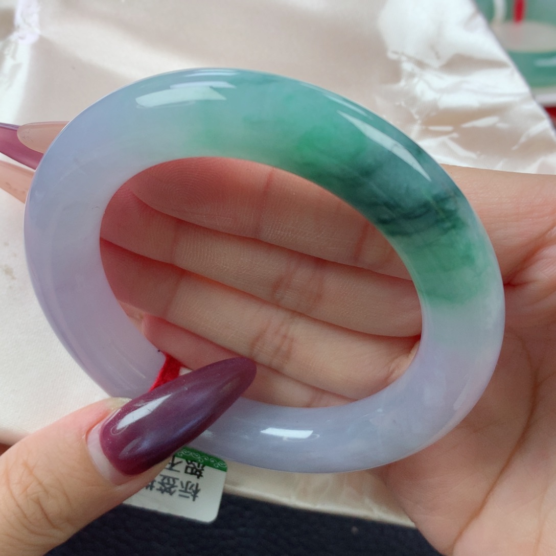 未镶嵌手镯翡翠缅甸天然翡翠A货53.5