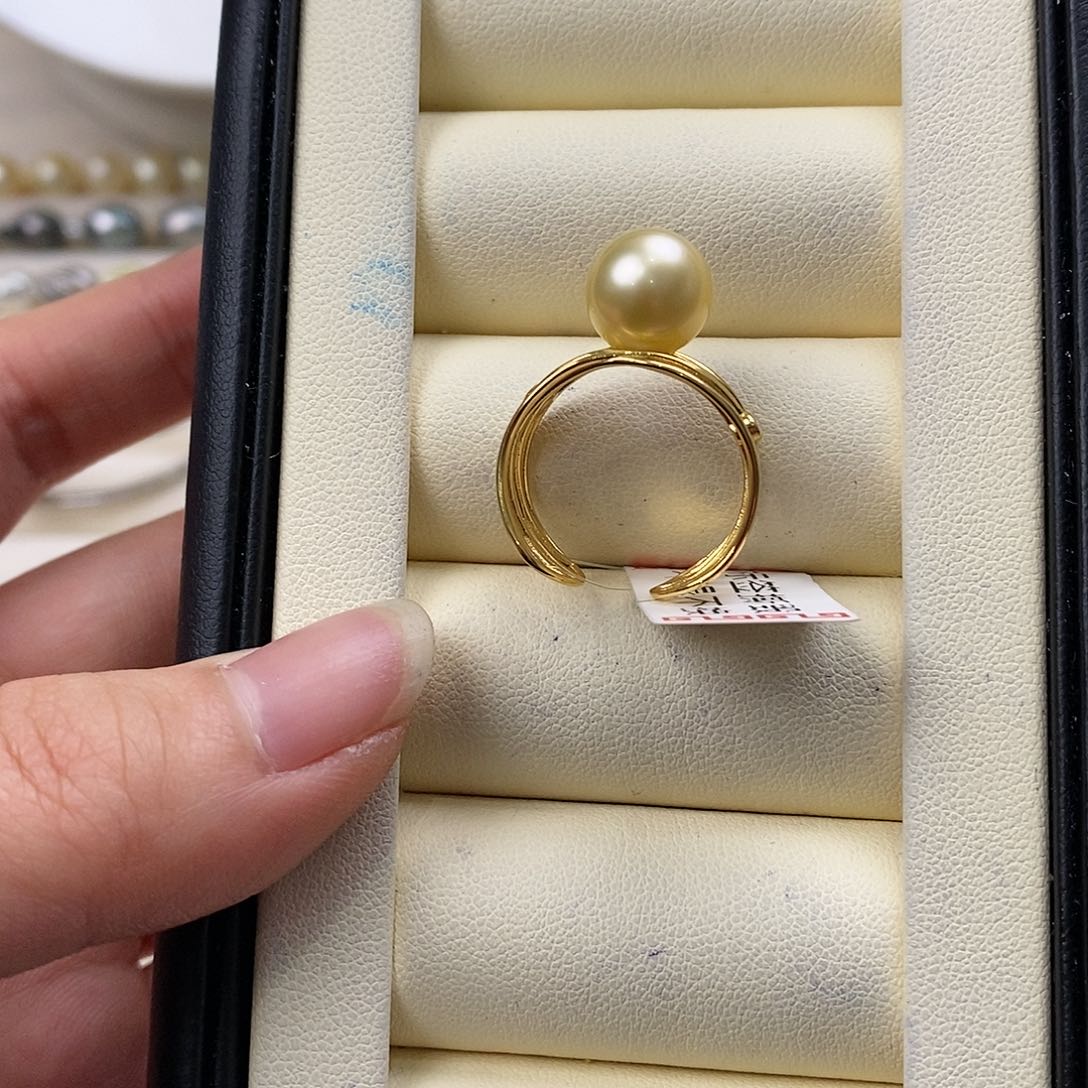 海水珍珠戒指银S925镶嵌