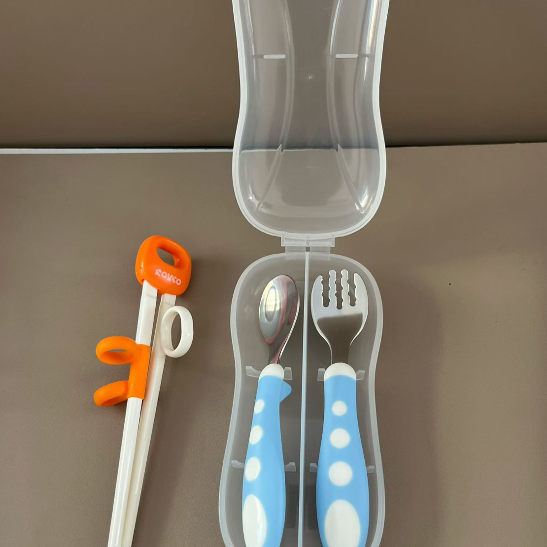 迪士尼330不锈钢餐具宝宝训练筷子勺子辅食