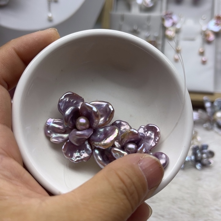 淡水珍珠银S925镶嵌颈饰