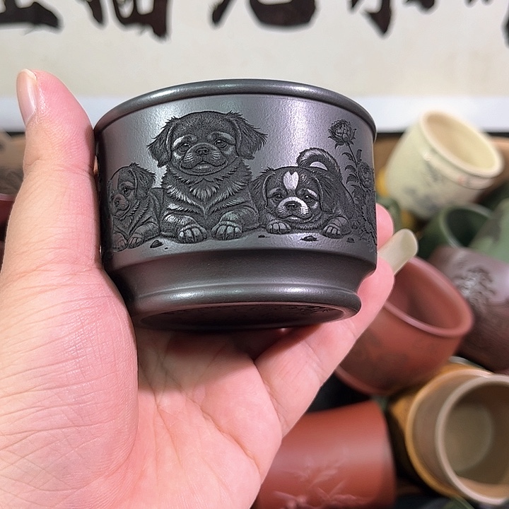 茶杯紫砂全手工紫砂主人杯