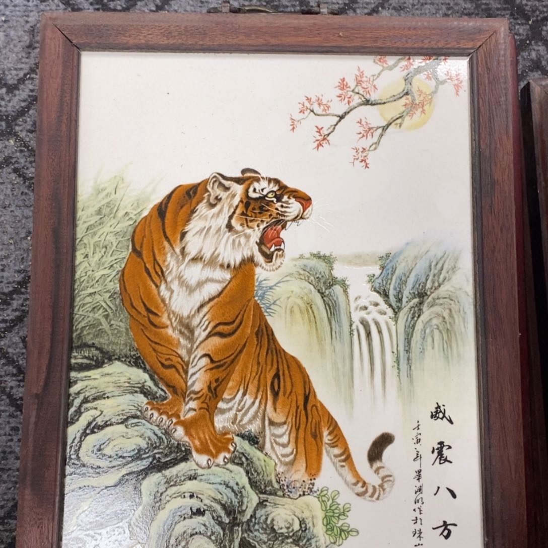 瓷片37*28 景德镇瓷板画柴窑烧制