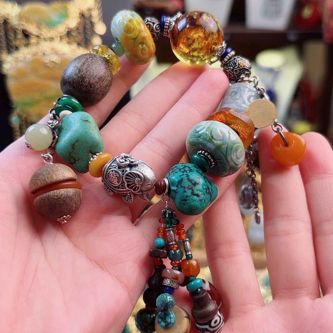 珐琅925银锦象原创设计款式手链