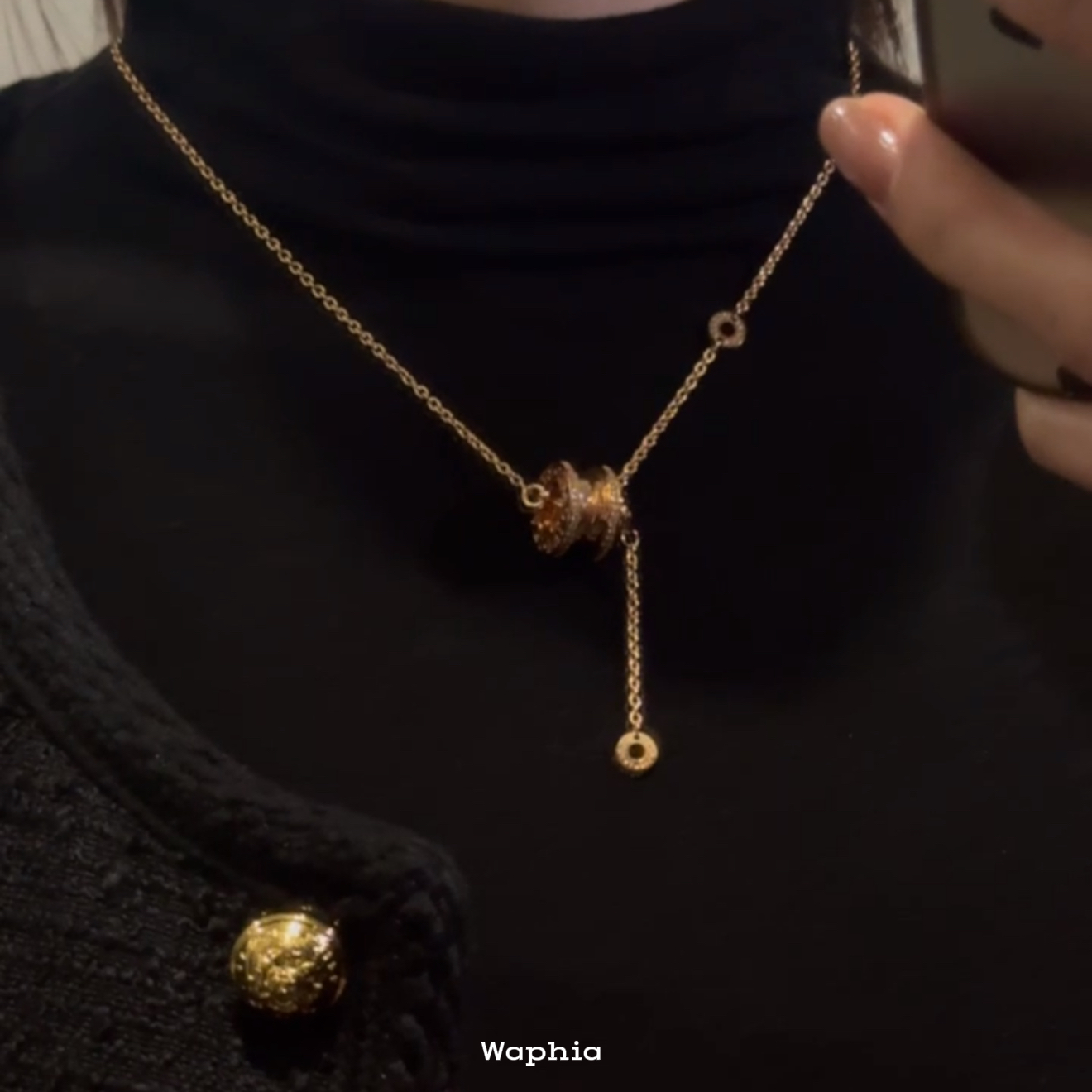 合金项链  Waphia设计师款经典时尚百搭【大、小蛮腰项链】 BV014