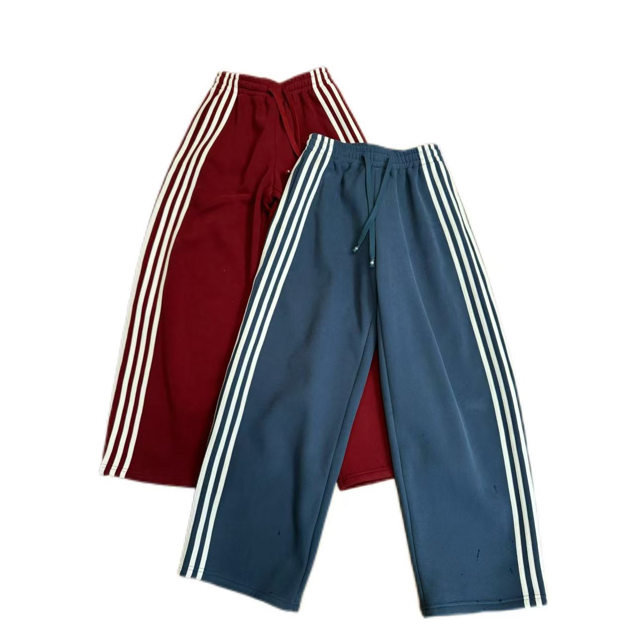 【王小小8792】加绒冬季时尚五条杠休闲卫裤