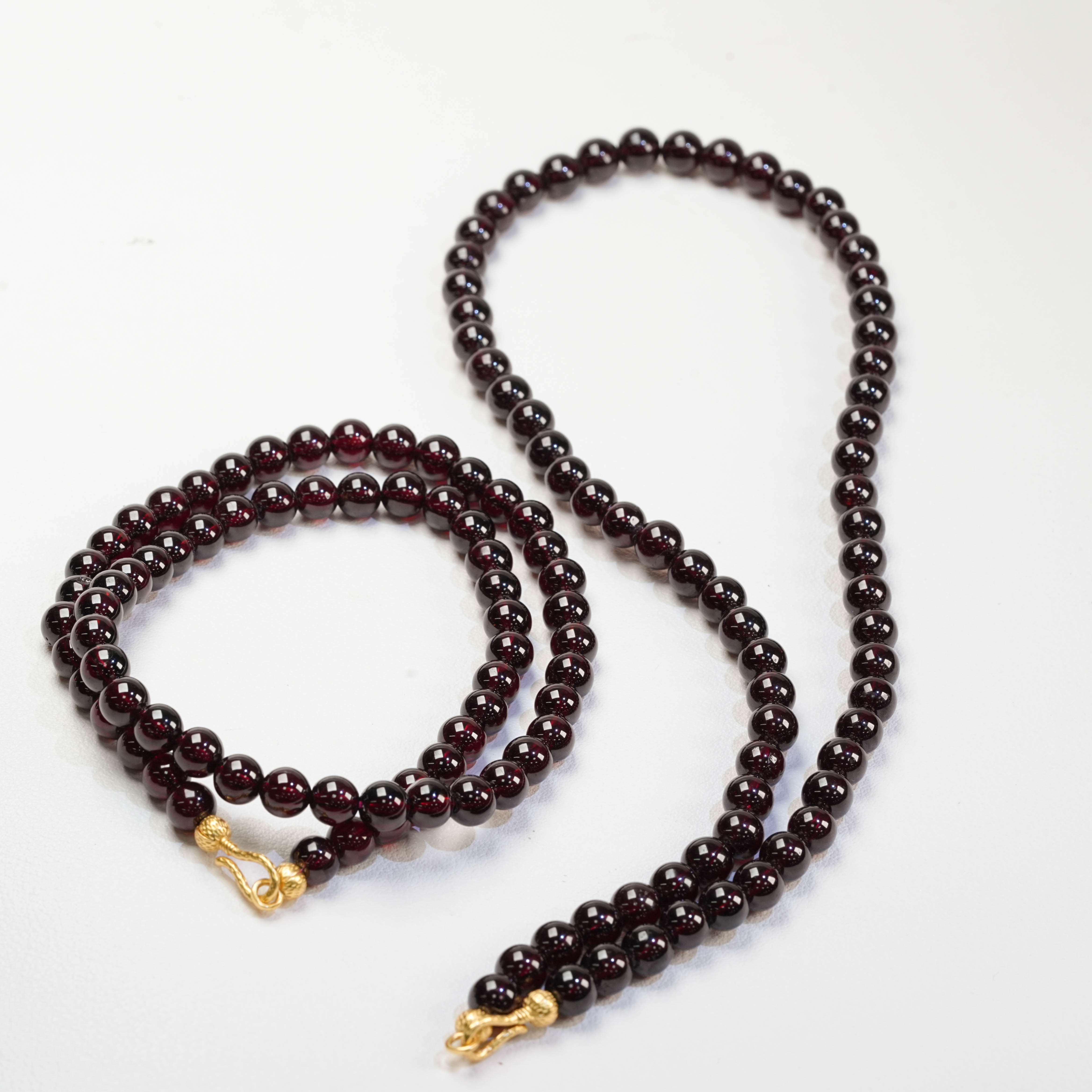 【星浩好物】石榴石项链QT01L791【多样性发一件】6.5mm+