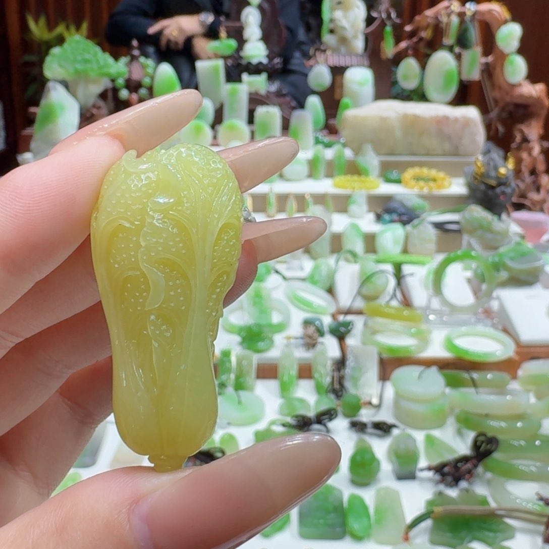 和田玉黄口白菜未镶嵌