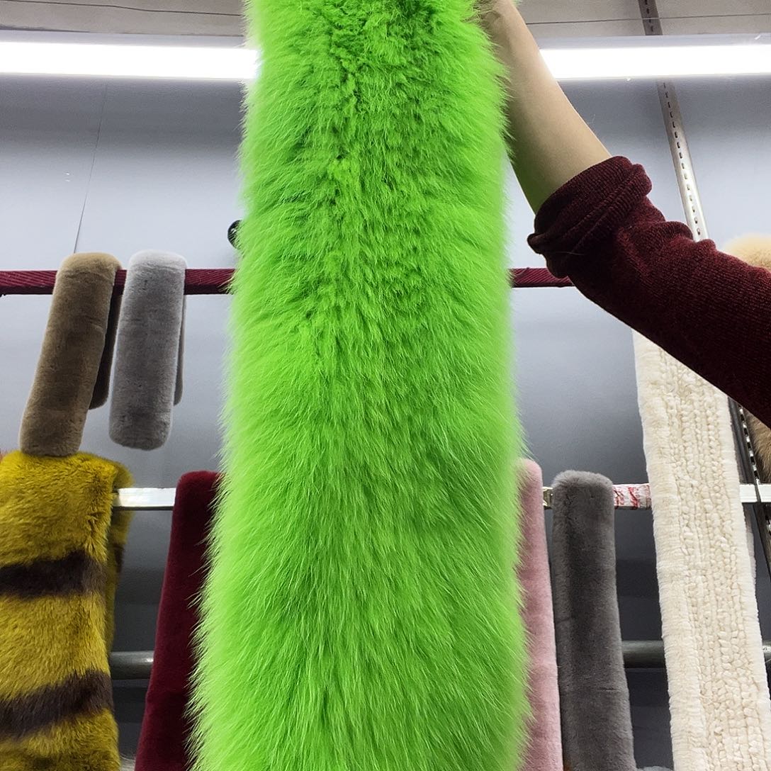美丽诺羊毛绿色狐狸