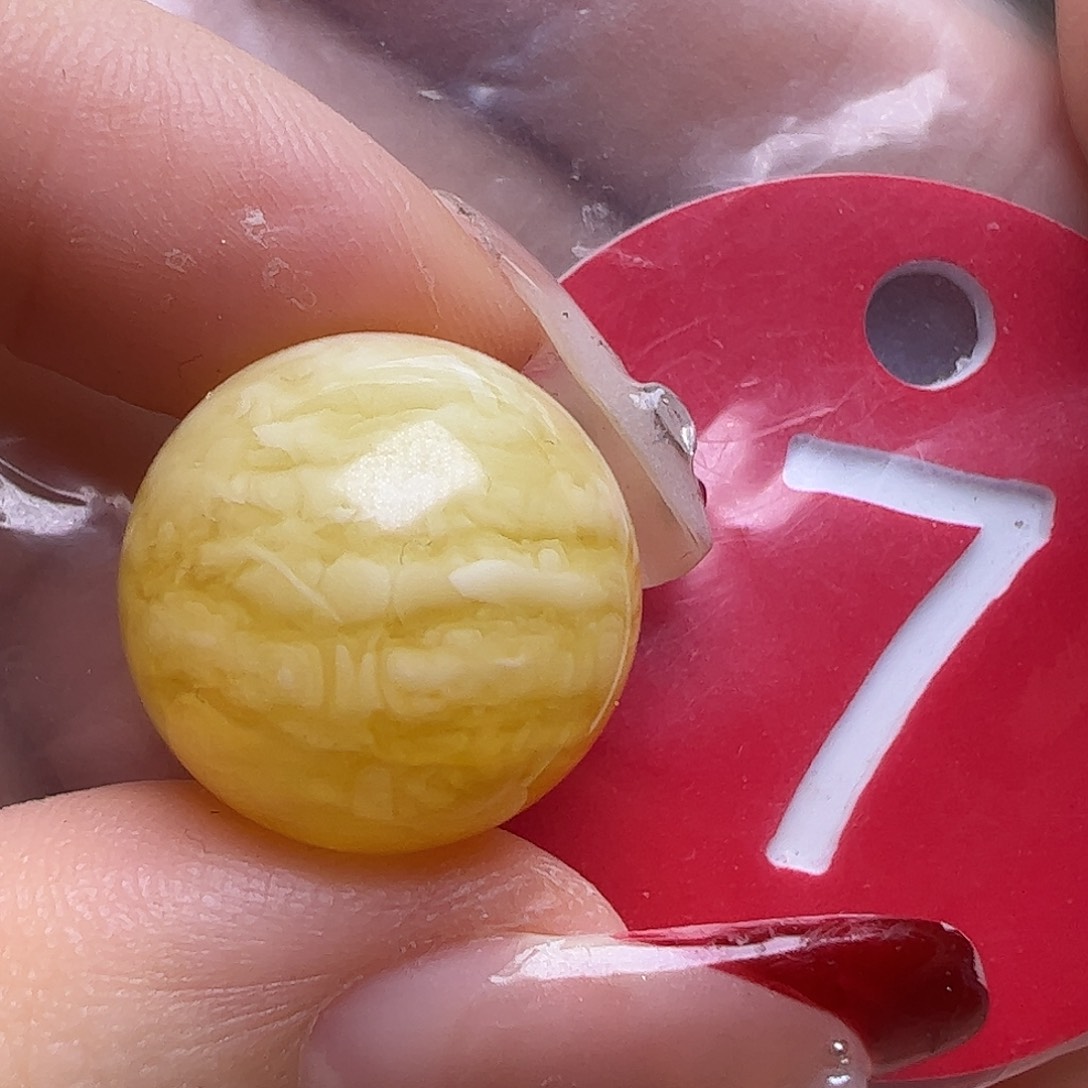 蜜蜡未镶嵌珠宝奇石16.3mm白蜡虎皮圆珠