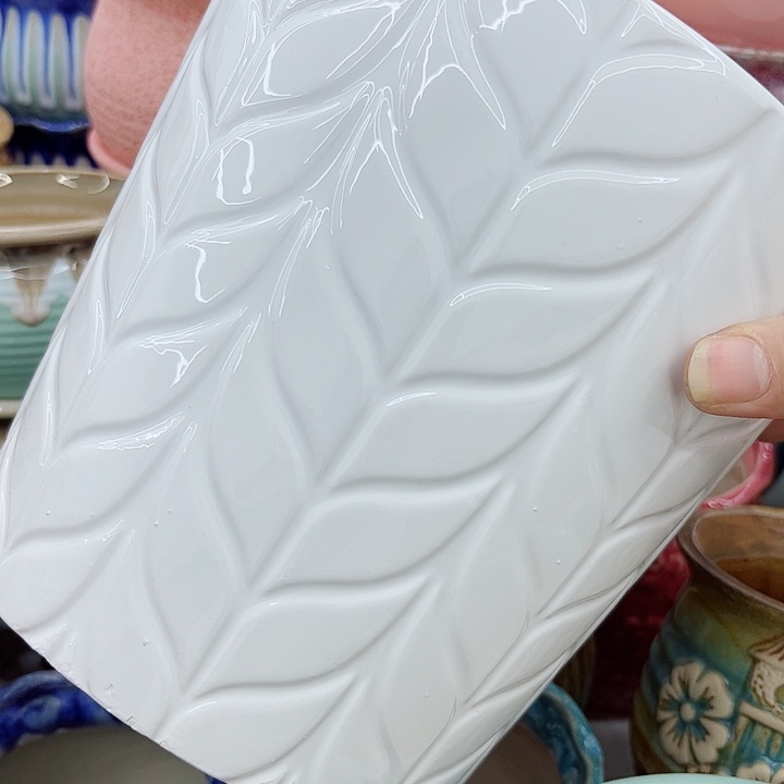 多肉绿植陶瓷花盆9.9包邮，有孔