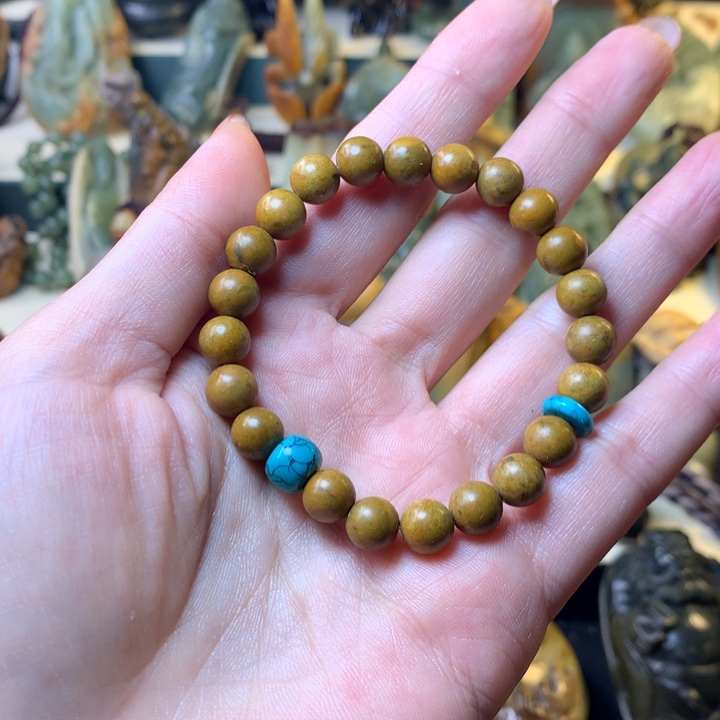 岫岩河磨玉（透闪石质玉）手链未镶嵌