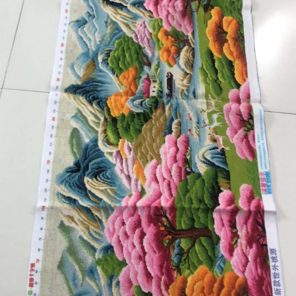 纯手工绣好的十字绣成品世外桃源风景客厅装饰挂画