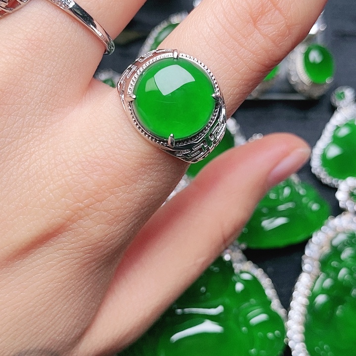 翡翠戒指未镶嵌男戒
