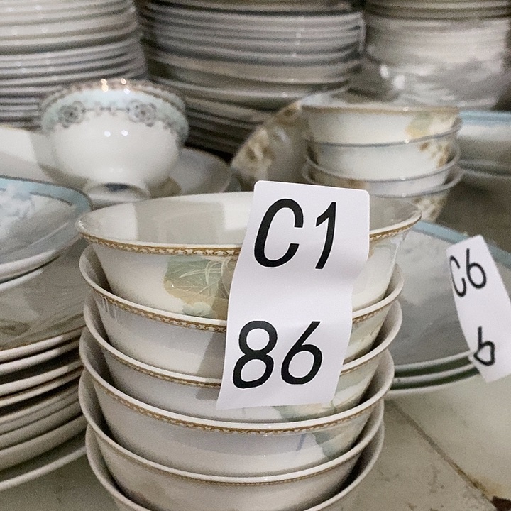 瓷六个米饭碗c186