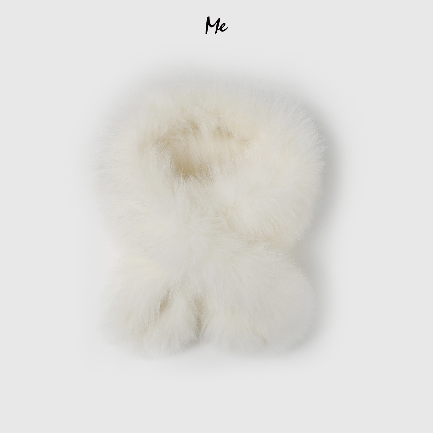 ME【双面狐狸毛交叉围脖】狐狸毛皮渐变长毛保暖毛绒围脖MESA4374