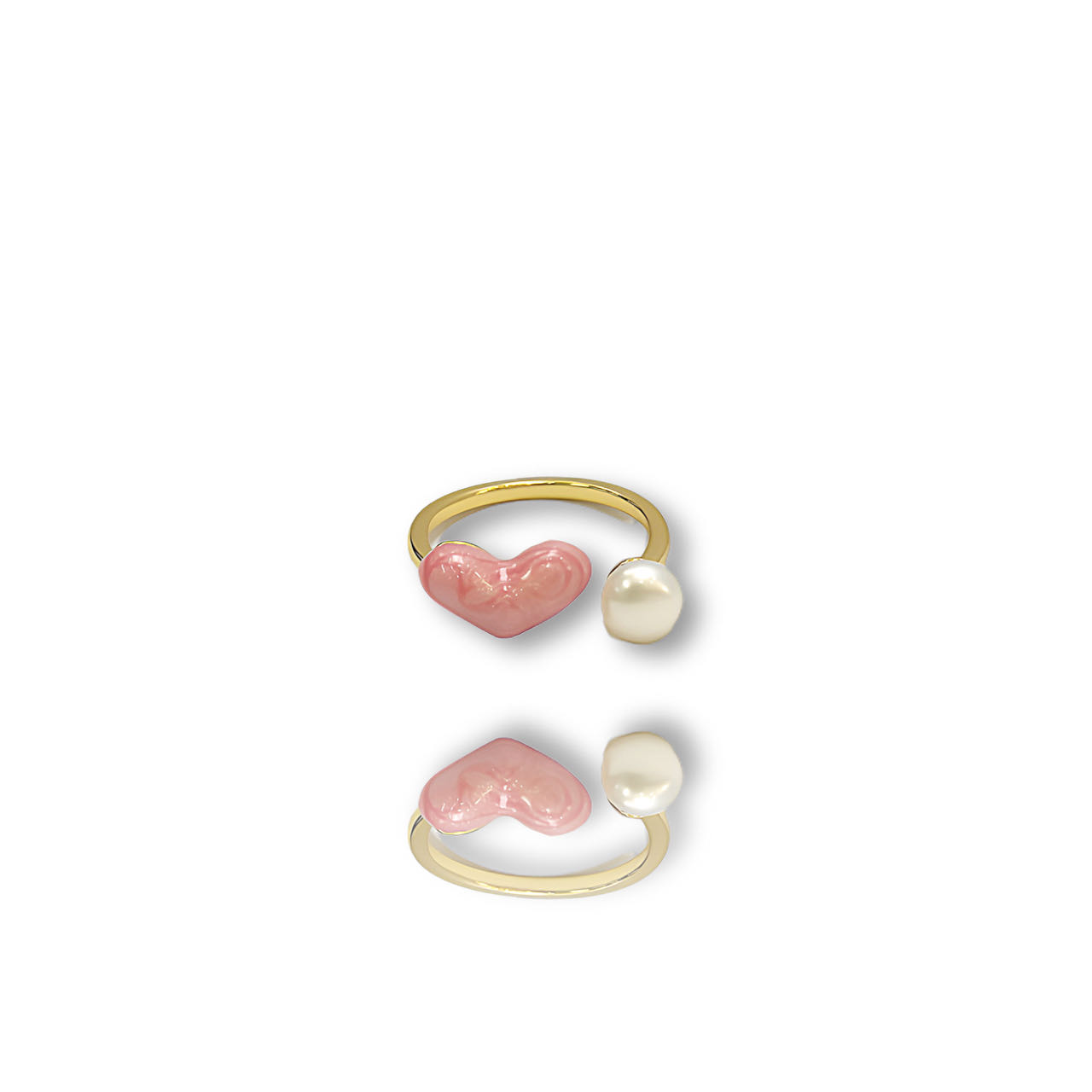 天然淡水珍珠戒指- DSN设计师款高级复古爱心戒指（3012）