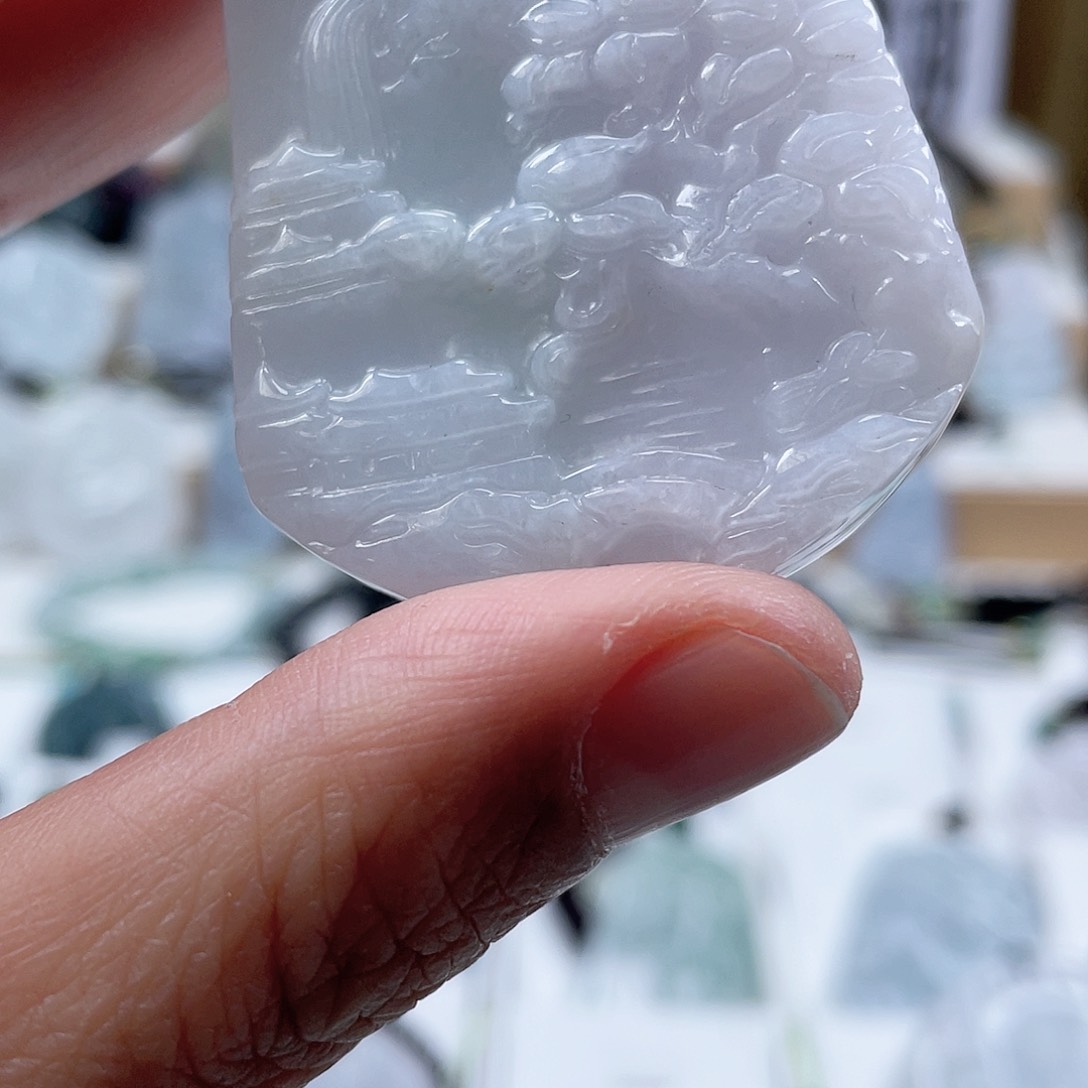 翡翠颈饰未镶嵌0424挂件